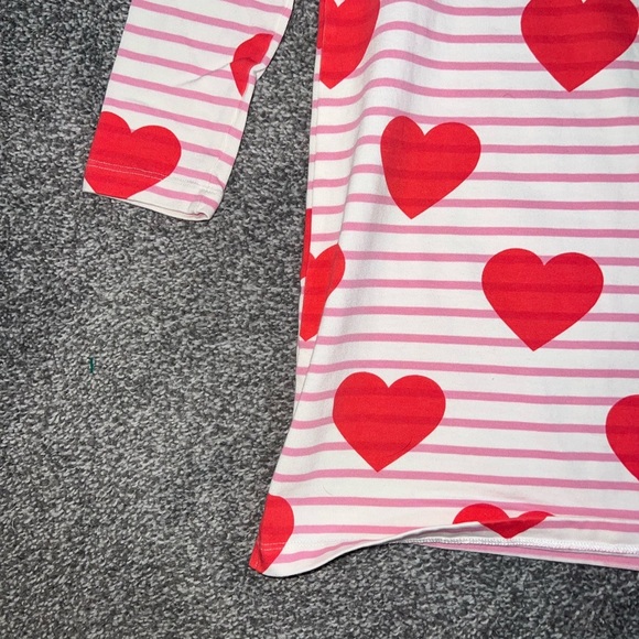 BODEN Fun Breton Dress in Poppy Red Stripe Heart - Picture 3 of 13